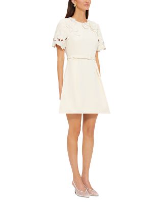 Aurelie Appliqu&amp;eacute; Short Sleeve Mini Dress