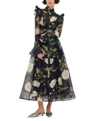 Katrina Butterfly Sleeve Midi Dress