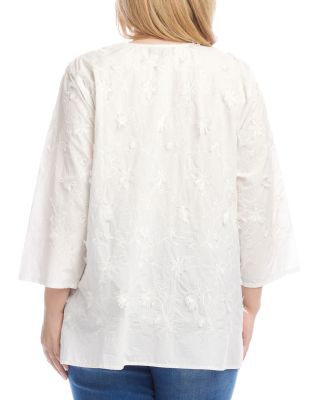 Three Quarter Sleeve Embroidered Tunic