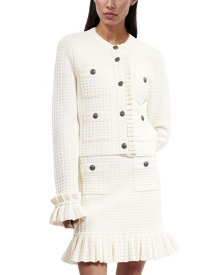 The Kooples - Textured Ruffle Cuff Cardigan