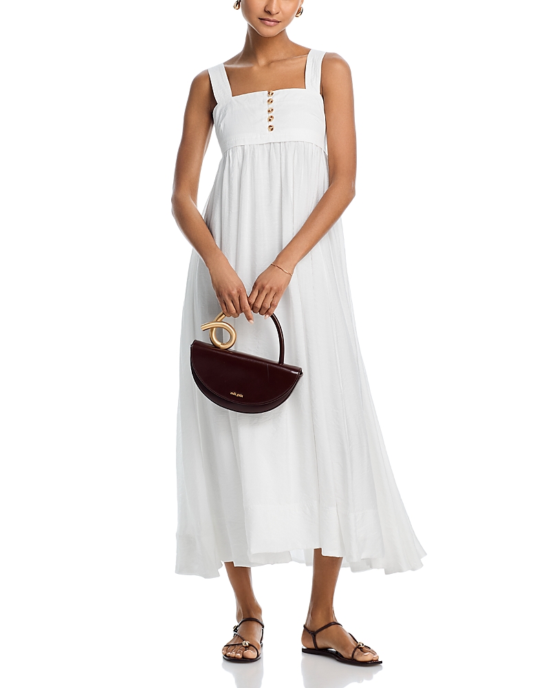 Aqua Flowy Handkerchief Hem Maxi Dress - Exclusive