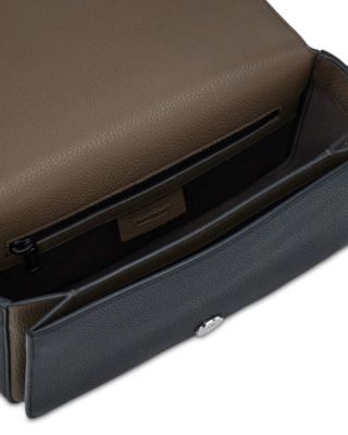 Double Gancini Leather Shoulder Bag