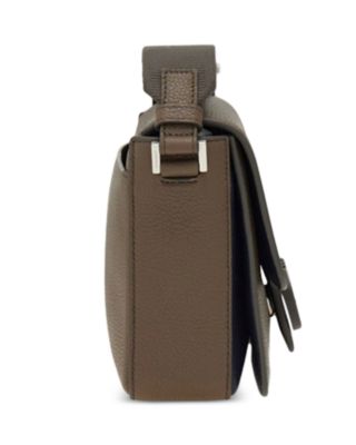 Double Gancini Leather Shoulder Bag