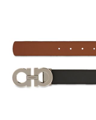 Men's Double Gancini Reversible Leather Belt