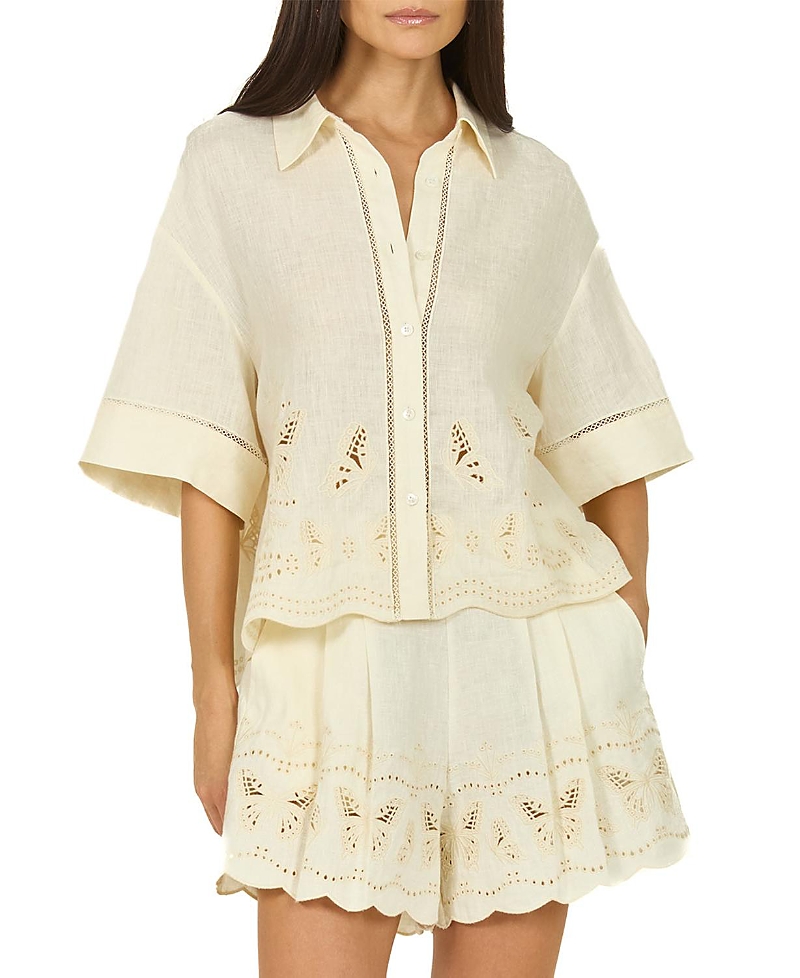 Shop Secret Mission Marlene Top In Antique Creme