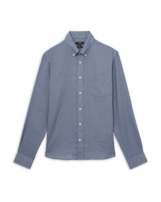 Queens Long Sleeve Button Down Linen Shirt