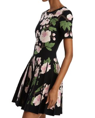Cherry Blossom Jacquard Knit Dress