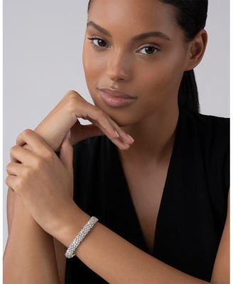 Sterling Silver Caviar Beaded Rope Bracelet