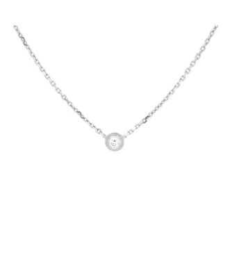 Pre-Owned Cartier Xs D'Amour Pendant Necklace 18K White Gold and Diamond