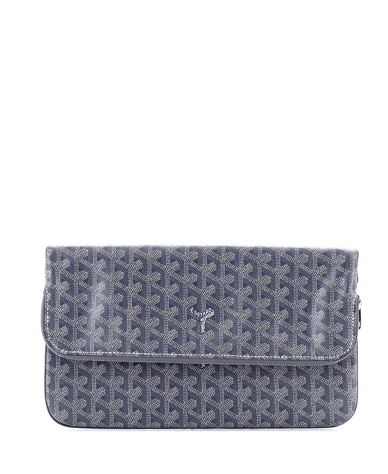 Pre-owned Pre-owned Goyard Goyard Saint Marie Clutch Coated Canvas In Gray