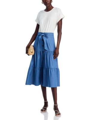 Mixed Media Tiered Dress