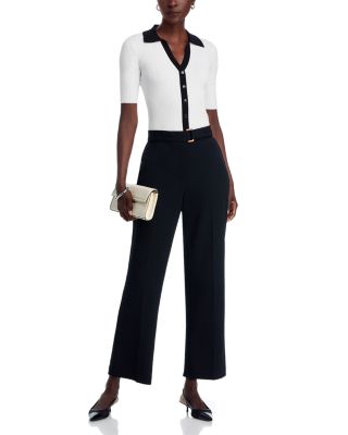 Full Novelty Buckle Wide Leg Pants