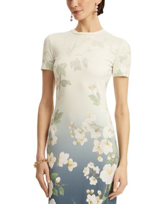 Short Sleeve Cherry Blossom Jersey Dress