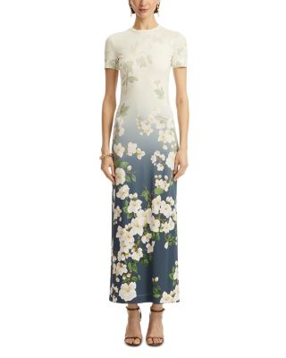 Short Sleeve Cherry Blossom Jersey Dress