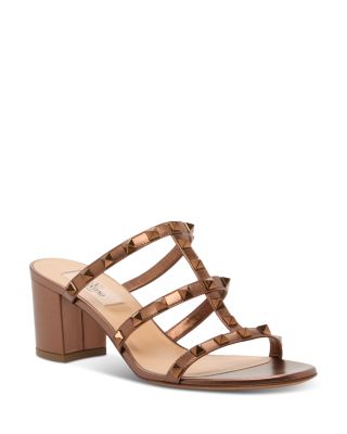 Valentino Garavani - Women's Rockstud Block Heel Slide Sandals