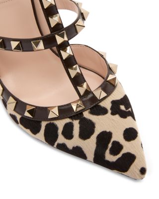 Women's Rockstud Calf Hair Pumps