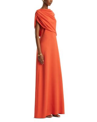 Draped Shoulder Georgette Caftan