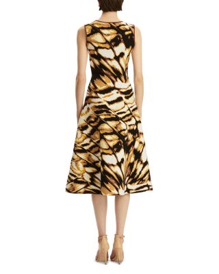 Sleeveless Butterfly Jacquard Knit Dress