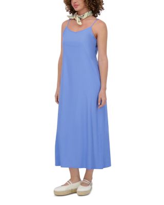 Linen Blend A Line Slip Dress