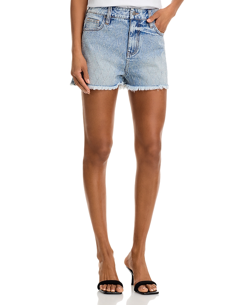 Aqua Embellished Denim Shorts – Exclusive Aqua Embellished Denim Shorts – Exclusive