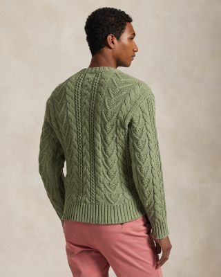 Cotton Blend Fisherman&#39;s Sweater