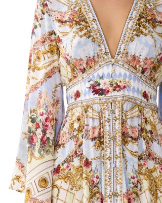 Kimono Sleeve Silk Dress