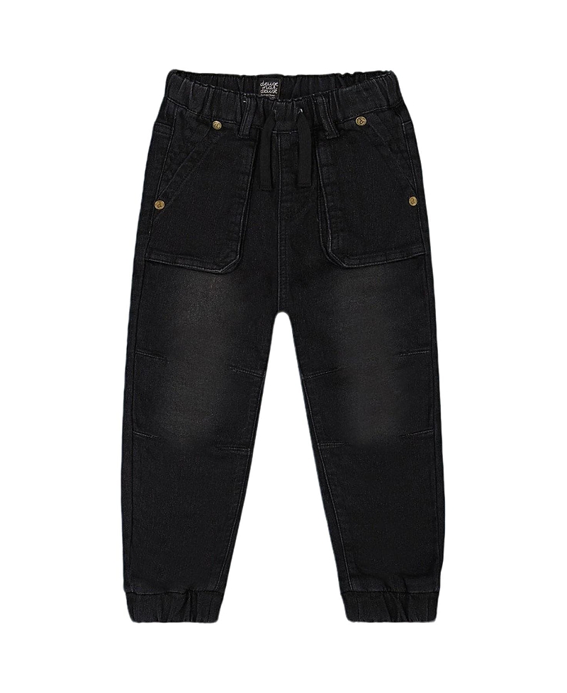 Deux Par Deux Boys' French Terry Denim Jogger Pant Jeans - Baby