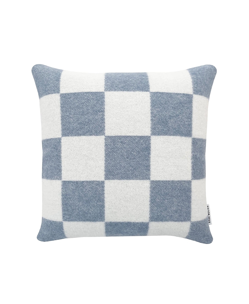 Maison Deux Checkerboard Cushion Cover, 19.6 L X 19.6 W In Blue