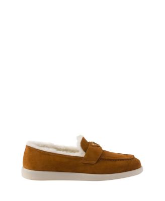 Women's Suede and Shearling Loafers