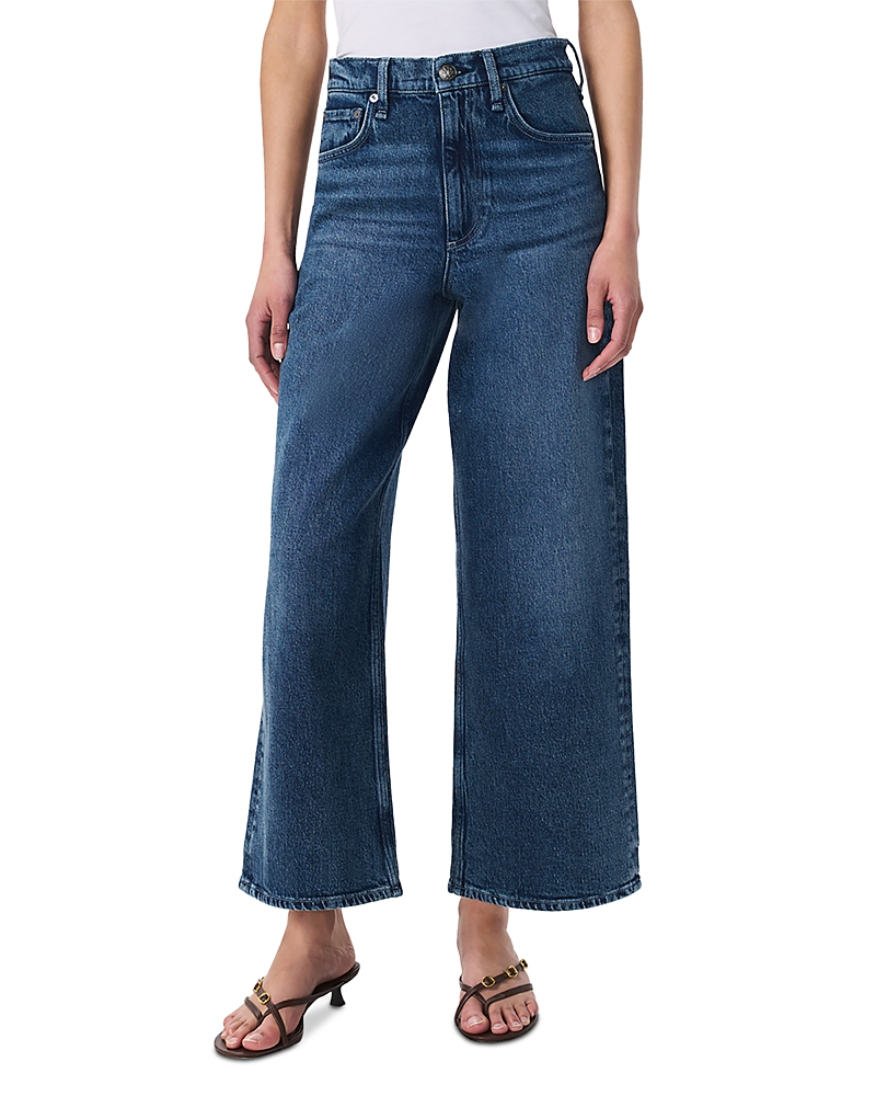 Rag & Bone Andi High Rise Ankle Wide Leg Jeans In Adeline In Blue