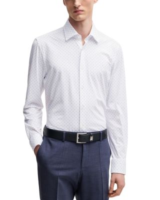 BOSS - Hank Slim Fit Geo Dress Shirt