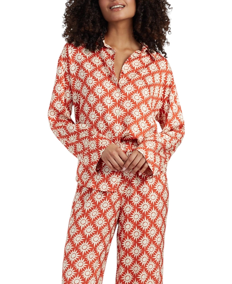 Chinti & Parker Paradise Pyjama Top In Terracotta
