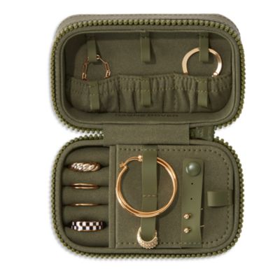 Frankie Small Jewelry Case, Dark Moss