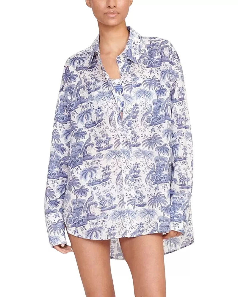 Staud Colton Shirt Swim Cover-Up