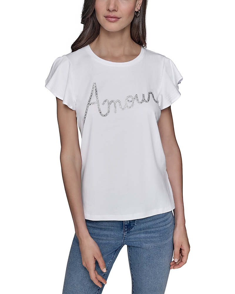 Karl Lagerfeld Crystal Amour Tee