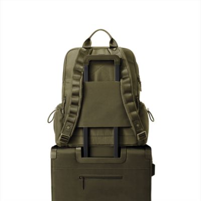 Brooklyn Flap Top Backpack, Dark Moss