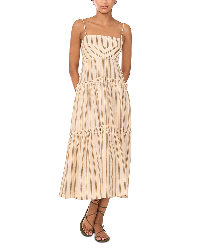 1.state Sleeveless Tiered Maxi Dress In Neutral