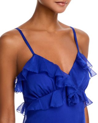 Ruffled V Neck Dress - Exclusive