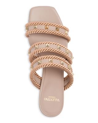 Women&#39;s Rockstud Embellished Slide Sandals