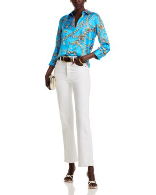 Dani Silk Printed 3/4 Sleeve Blouse