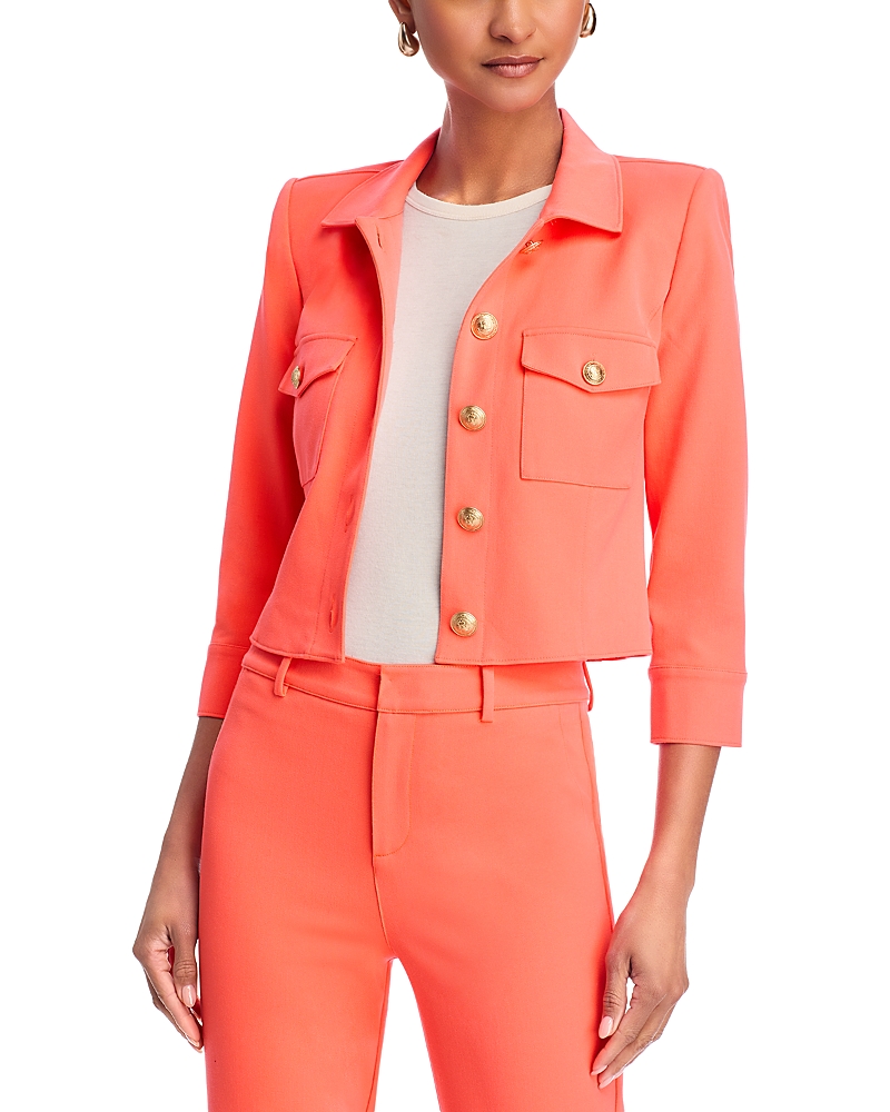 L Agence Kumi Cropped Fitted Jacket