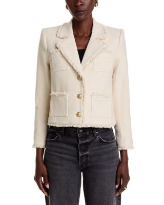 ♡*様 L'AUBE BLANC　　Fringe tweed Jacket Fringe tweed Jacket – L'AUBE BLANC