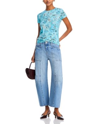 Cody Rodeo High Rise Cropped Barrel Jeans in Cristo 