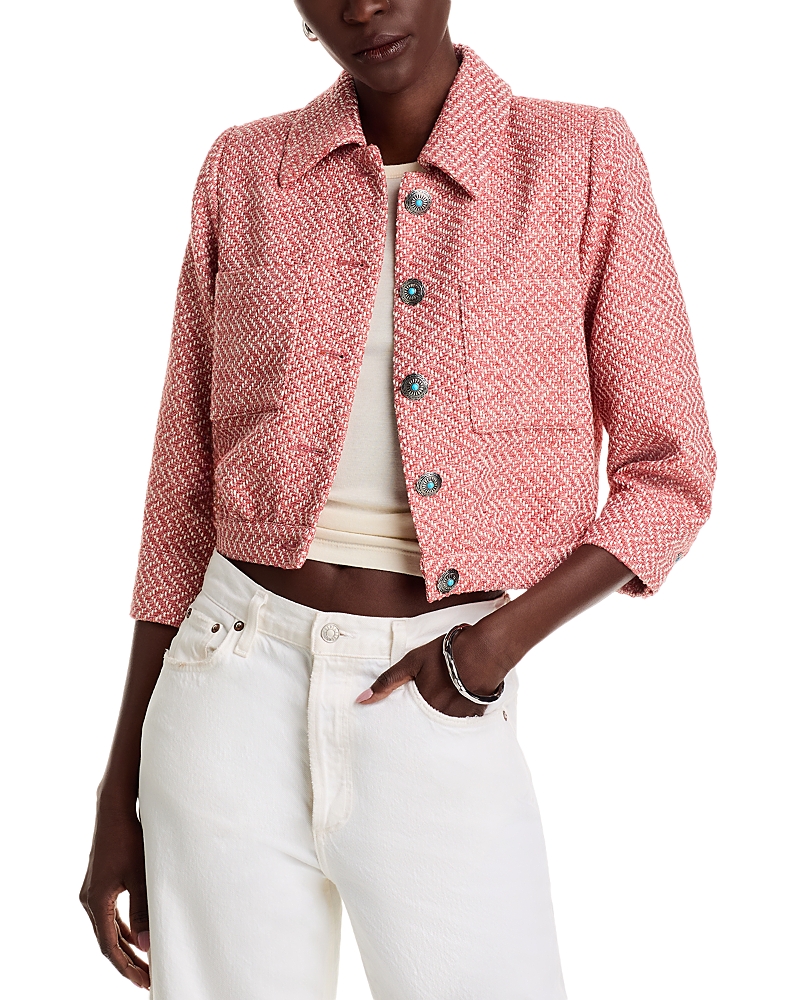 L Agence Jia Cropped Tweed Jacket