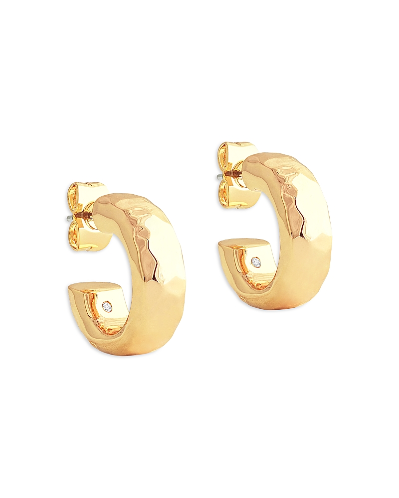 Anabel Aram Farrier 18K Yellow Gold Plated Huggie Hoops, 0.7 diameter