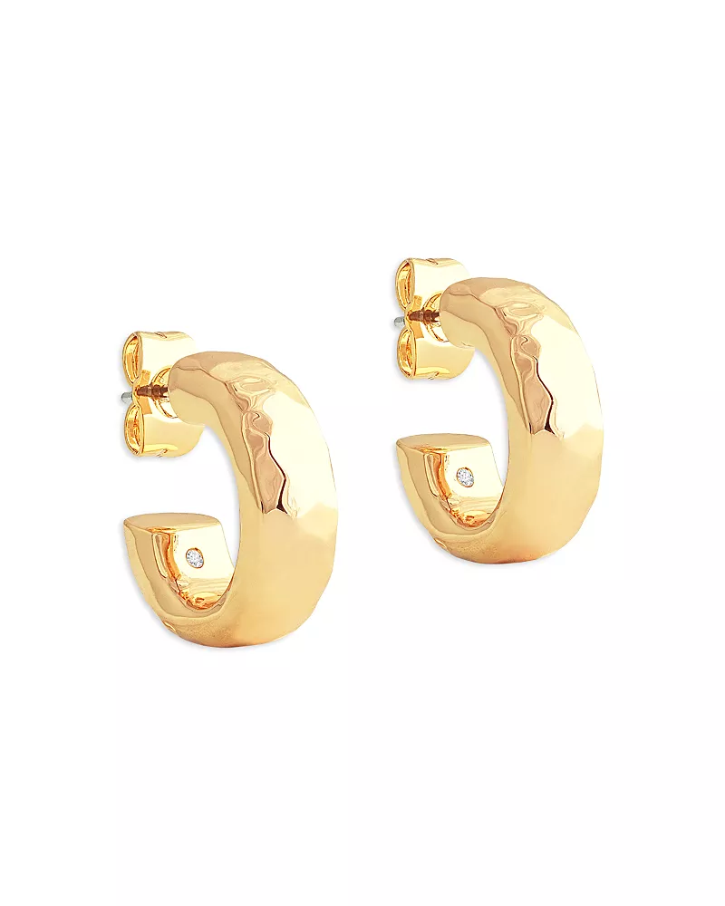 Anabel Aram Farrier 18K Yellow Gold Plated Huggie Hoops, 0.7 diameter