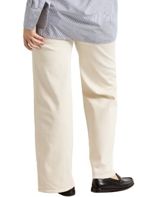 Under the Bump Relaxed Wide Leg Maternity Jean in Vanilla