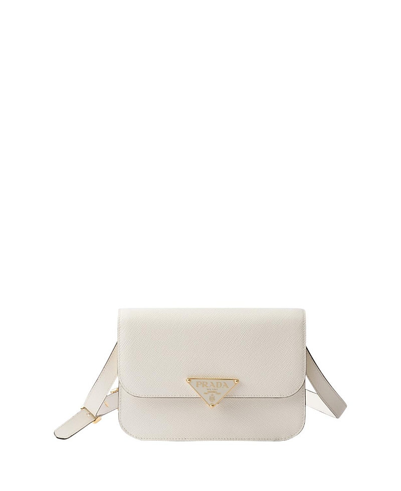 Prada Saffiano Leather Flap Shoulder Bag
