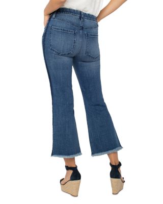 Gia Mid Rise Glider Crop Flare Leg Jeans