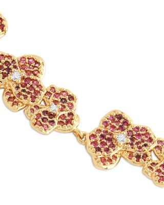 Pav&eacute; Orchid Tennis Bracelet